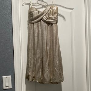 Strapless Bubble Gold Silver Dress